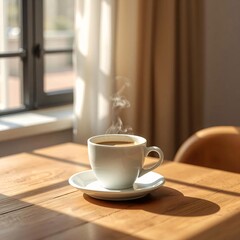 Obraz premium Morning and cup of tea