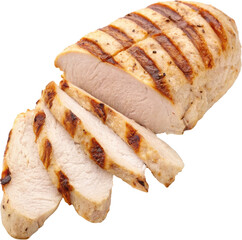 Sliced grilled chicken breast