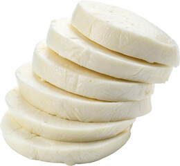 Stack of Mozzarella Cheese Slices