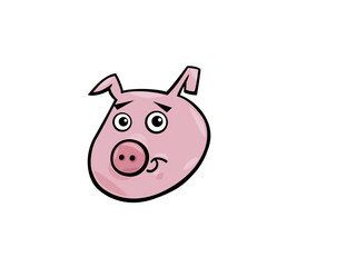 A Funny Pig Face With Big Eyes And A Small Snout Looking Confused