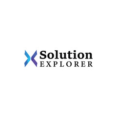 Solution Explorer Logo - Abstract Tech Arrow Forward Progress