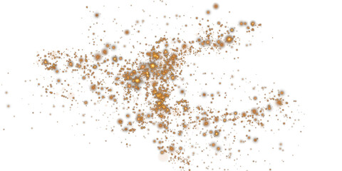 Sparkling Gold Dust Trail Glitter Effect.