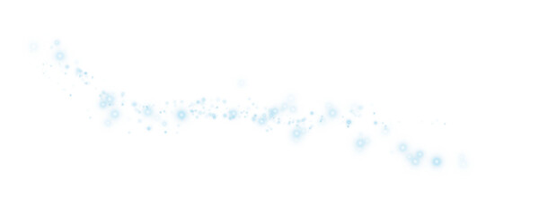 Sparkling Blue Dust Trail Glitter Effect.