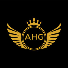 Initial AHG Letter Linked Logo for business and company identity. Modern AHG Letter Logo Vector Template with modern trendy golden logo.
