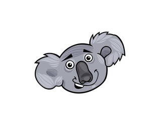 A Charming Koala Cartoon Illustration Against a Black Background