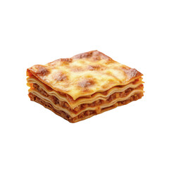 Fototapeta premium Single Lasagna Slice, Cut Out
