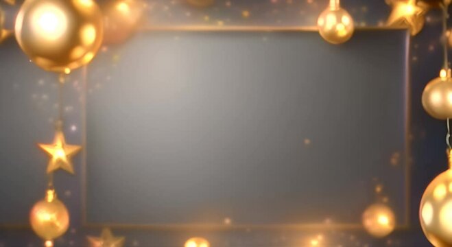 3D light bulbs border Christmas holiday themed frame pattern glowing lights party Christmas new year festival Anniversary Celebration Happy Birthday Winter New Years Holidays frame 4K