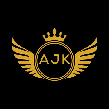 Initial AJK Letter Linked Logo for business and company identity. Modern AJK Letter Logo Vector Template with modern trendy golden logo.
