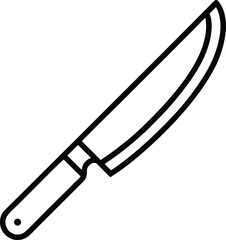 Cutting Knife Outline: Kitchen Tool

