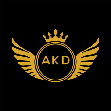 Initial AKD Letter Linked Logo for business and company identity. Modern AKD Letter Logo Vector Template with modern trendy golden logo.
