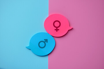 Communication between a man and a woman, dialogue