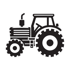 Obraz premium High-Quality black and white Tractor icon Vector Illustrations for Farm and Agriculture Design