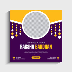 Raksha Bandhan Social Media Instagram Post Banner Template