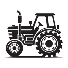 Obraz premium High-Quality black and white Tractor icon Vector Illustrations for Farm and Agriculture Design