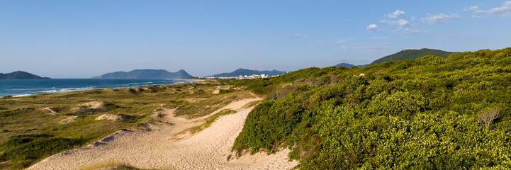 Florianópolis, Campeche beach during sunrise. Brazil.