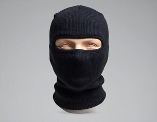 Mockup of a full-face motorcycle balaclava or face mask