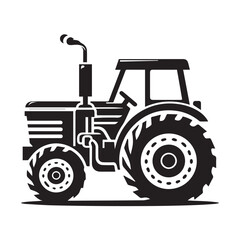 Obraz premium High-Quality black and white Tractor icon Vector Illustrations for Farm and Agriculture Design