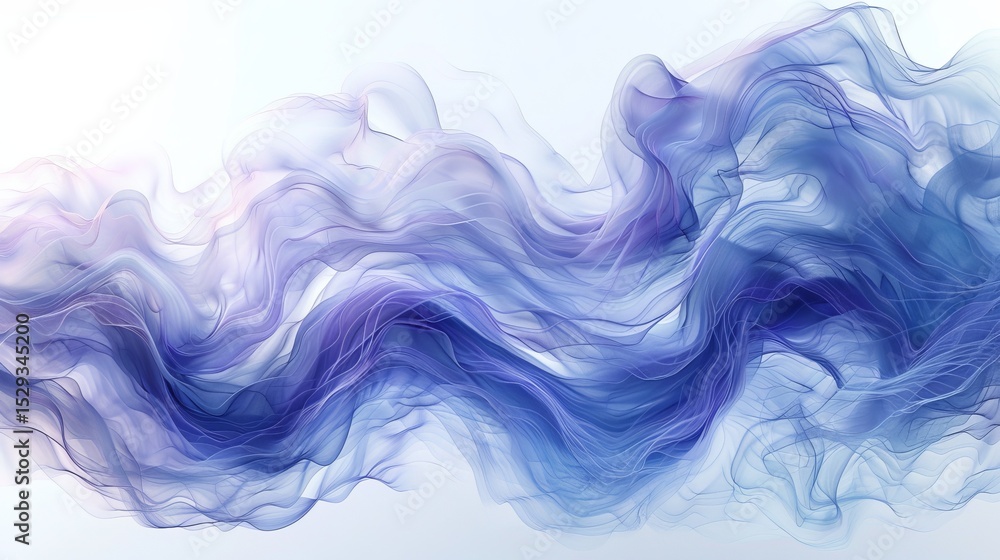 Poster a mesmerizing abstract representation of flowing waves in soft colors, illustrating the beauty of mo