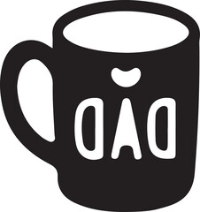 Simple black and white mug with 