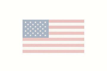 Pastel american flag illustration vector graphic design
