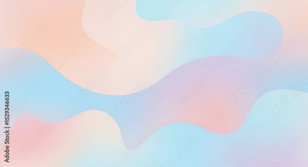 Aufkleber abstract flowing shapes in pastel colors create a soft and dreamy background. colors include light b