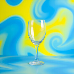 Empty Petri dish on gray background. Concept of laboratory researches. Photography in flat lay style