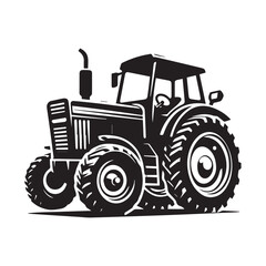 Obraz premium High-Quality black and white Tractor icon Vector Illustrations for Farm and Agriculture Design