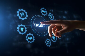 Trust customer loyalty relationship business concept on virtual screen.Generated AI