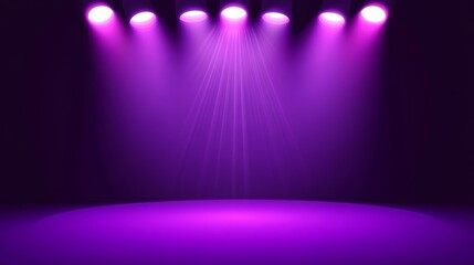 Vibrant purple background vector illustration with glowing lighting effects for text placement, message board layouts, and infographic design concepts