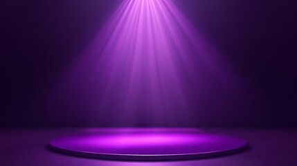 Vibrant purple background vector illustration with glowing lighting effects for text placement, message board layouts, and infographic design concepts
