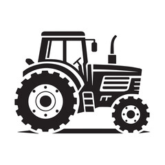 Obraz premium High-Quality black and white Tractor icon Vector Illustrations for Farm and Agriculture Design