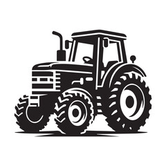 Obraz premium High-Quality black and white Tractor icon Vector Illustrations for Farm and Agriculture Design