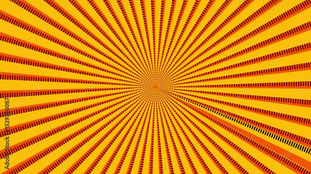 Poster radial burst pattern with lines radiating from center. pattern creates dynamic energy and focus, oft