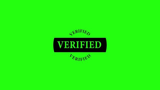 Verified Stamp on Green Screen for Product Trust Quality and Compliance.