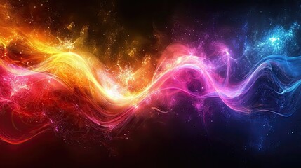 Fototapeta premium Abstract colorful cosmic nebula galaxy space background wallpaper illustration