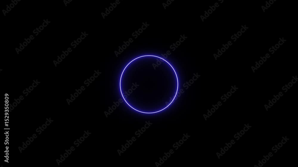 Aufkleber neon radio wave signal animation with glowing effect. abstract sound frequency waves pulse in a loop