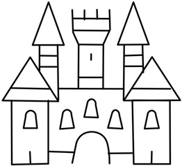 temple icon on white background