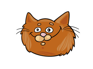 A Cute Cartoon Orange Cat Face For Website Illustration