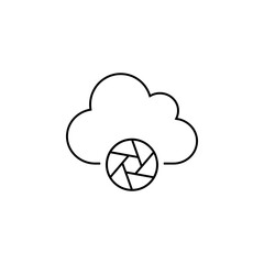 Photo Cloud Technology Line Icon