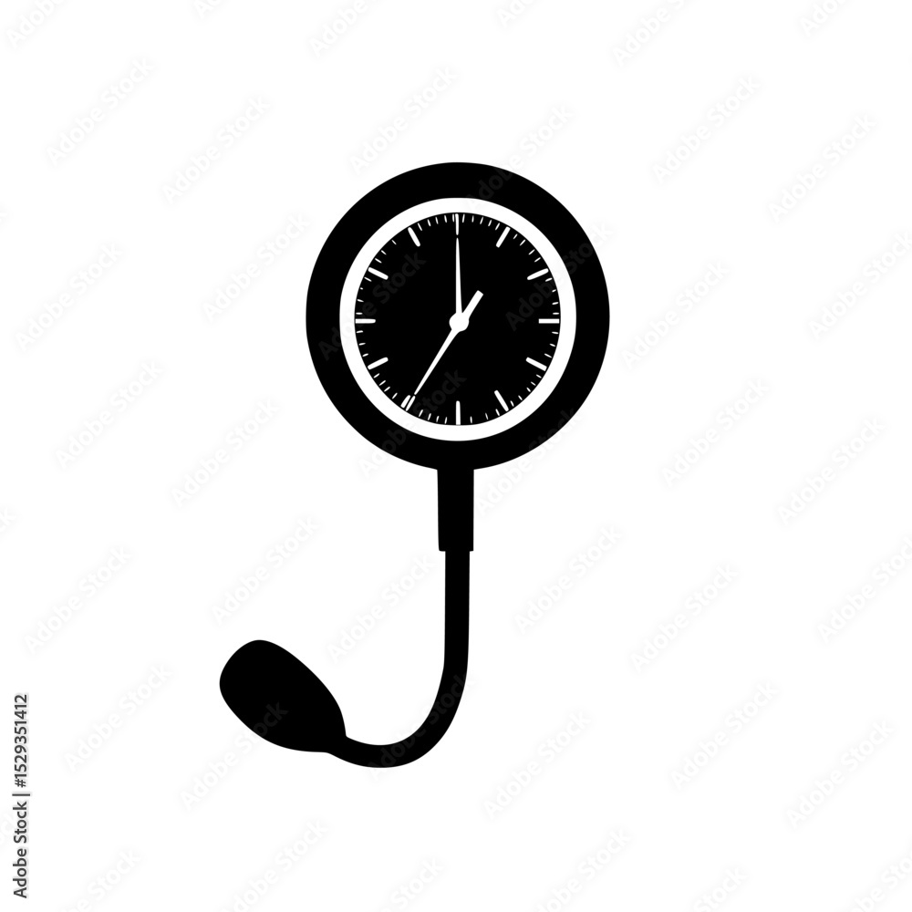 Poster clock design with a modern twist featuring a sleek gauge and minimalist style for contemporary setti
