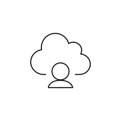 Personal Cloud Technology Line Icon