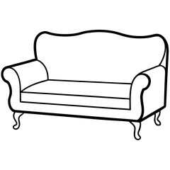 Minimalist sofa outline icon