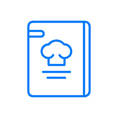 Recipe book icon with chef hat