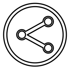 Share network icon with circles and lines