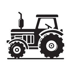 Obraz premium High-Quality black and white Tractor icon Vector Illustrations for Farm and Agriculture Design