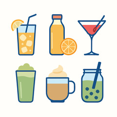 icons related to food and drinks