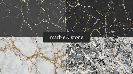 Marble & Stone Elegant, luxury-style backgrounds used in branding and packaging.