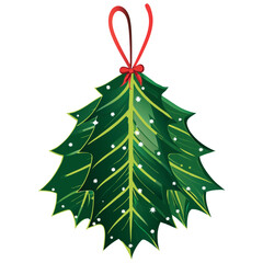 Christmas tree leaf ornament