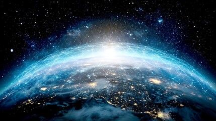 Global network connecting the digital planet