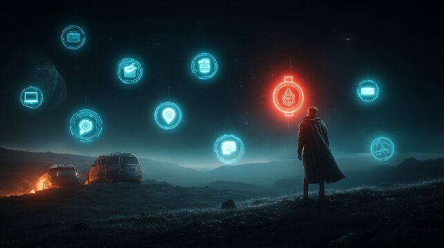 Digital frontier post apocalyptic world exploration